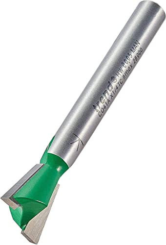 Trend CraftPro C041AX1/4TC Fraise à queue d'aronde, tige de 6,35 mm, diamètre de coupe de 12,7 mm et éperon à 104 degrés, pointe en carbure de tungstène