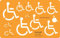 Rollstuhl Handikap Zugang für Behinderte Schild Symbol Zeichenschablone - Innenarchitektur Technisches Zeichnen Architekt