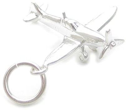 Spitfire Sterling Silber Charm .925 x 1 Spitfires Flugzeuge Aircraft Charms