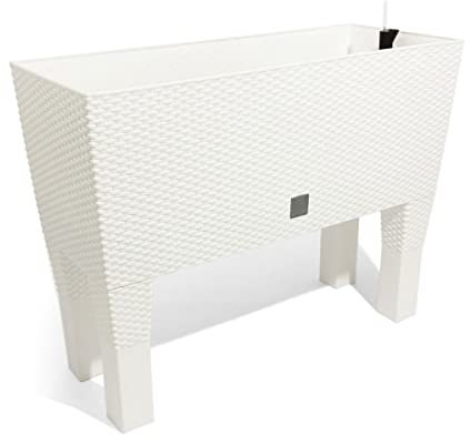 Vaso alto 30 L Prosperplast Rato valigia alta in plastica di colore bianco, 46 (A) x 60 (L) x 25 (P) cm