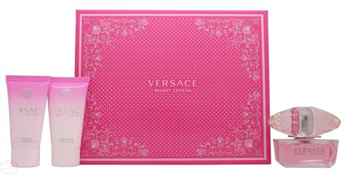 Versace Bright Crystal Eau De Toilette 50 ml Body Lotion Shower Gel Gift Set Her