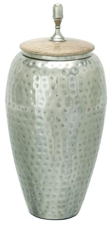 Deco 79 37529 Erstaunlich Metall Holz Jar, 17,8 cm W x 40,6 cm H