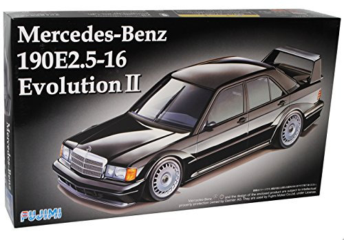 Fujimi Mercedes-B C-Klasse W201 190E 2.5 16 Evolution II 1982-1993 Kit Bausatz 1/24 Modell Auto mit individiuellem Wunschkennzeichen