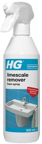 HG Limescale Remover Foam Spray, Kitchen Cleaner, Bathroom Cleaner & Descaler, Shower Spray & Bath Cleaner, Toilet Cleaner & Tap Cleaner, Effective Anti Scale Surface Cleaner - 500ml