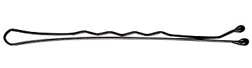 Comair 3150137 Haarklemmen Karte Pretty Fashion gewellt, 24 stück, 48 mm, schwarz