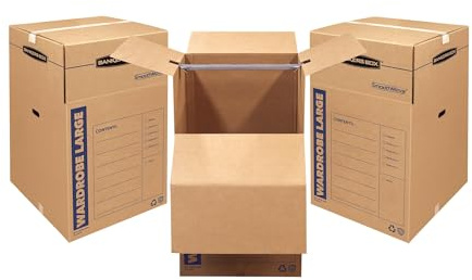 Bankers Box Tall Wardrobe Box 3 Pack, 24-in x 24-in x 40-in (7711001)