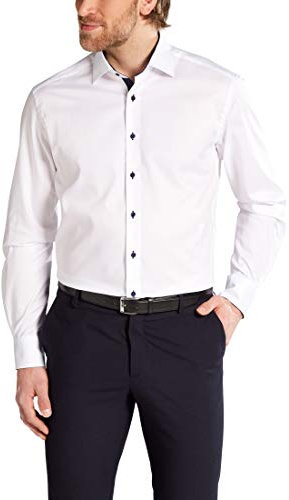 ETERNA Modern Fit Hemd extra Langer Arm Oxford weiß Größe 42