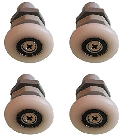 4 X Duschtuer Rollenfuehrungswagen Ersatzduschtuer Rollenrades Laufraddurchmesser 27mm
