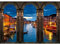 Runa Art Fototapete Venedig Fenster 352 x 250 cm Vlies Tapeten XXL Moderne Wandtapete Wohnzimmer Schlafzimmer Blau Orange 9072011a