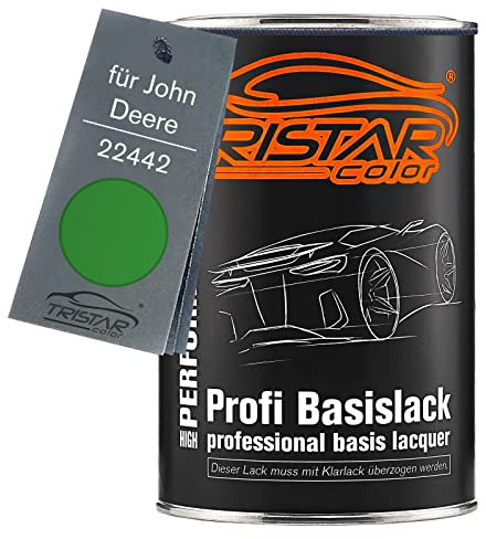 TRISTARcolor Peinture voiture Pot prêt à la pulvérisation pour John Deere 22442 Groen Agrar peinture de base 1 litre 1000 ml