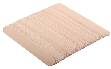 Bipra® 100 Pieces Tongue Depressors Large Waxing Spatulas Wooden for Wax Hair Removal,Natural Wood,Non-sterile,6 Inches Disposable