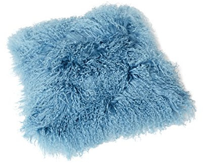 Reissner Lammfelle Tibet Lammfell Kissenbezug langflorig 30x30cm JAY20 Farbe blau