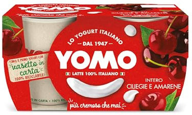 Yomo Yogurt 100% Naturale Omogeneo Ciliegia Amarene, 250g