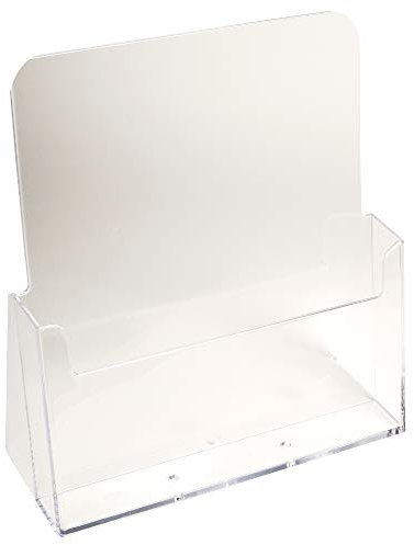 Exacompta - Réf. 74058D - 1 distributeur de prospectus sur table - 1 compartiment - Monobloc - Dimensions : Prof.23,5 x larg.8,5 x Haut.24,7 cm - Format à classer A4 - Cristal