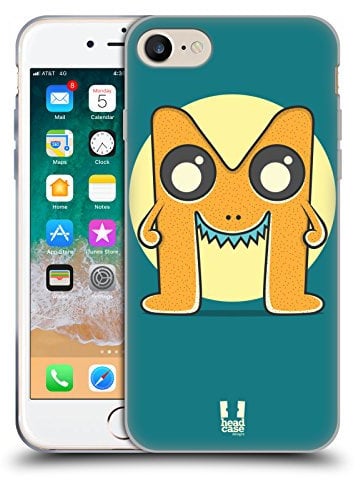 Head Case Designs Monster M Alphabet Monster Gelhülle [Militärischer Schutzgrad] Kompatibel Mit Apple iPhone 7/8 / SE 2020 & 2022 Und Kompatibel Mit MagSafe