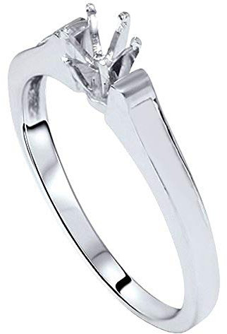 DazzlingRock Collection Sterling Silber Damen Bridal 6 Zacken Semi Mount Engagement Ring
