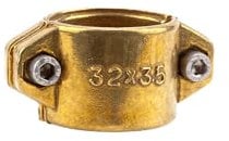 Gardena Klemmschalen: Schlauchschelle aus Messing zur Befestigung von Saug- oder Hochdruckschläuchen, passend für 32 mm (1 1/4 Zoll)-Schläuche (7212-20)