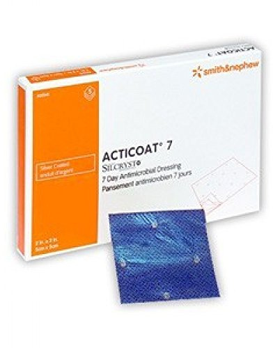 Acticoat 7 5x5 Cm Antimikrobielle Wundauflage 5 St
