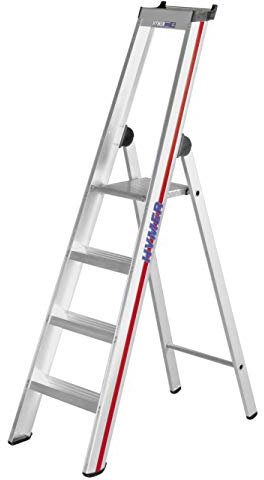 HYMER Stufenstehleiter mit Plattform SC60, einseitig begehbar, 4 Stufen, 602604