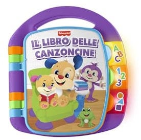 Fisher-Price Lernspaß Liederbuch Baby | Baby Musik Buch ab 6 Monate | Baby Musikspielzeug | Elektronisches Kinderbuch | Baby Spielzeug mit Musik | Spielzeug Baby ab 6 Monate, Version: Italienisch, CDH49