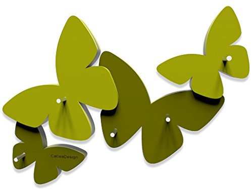 CalleDesign Farfalle Schlüsselbrett in Schmetterlingsform olivgrün