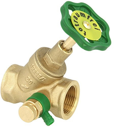 Schrägsitzventil mit Entleerung,o.DVGW 1/2 IG x 1/2 IG, steigende Spindel