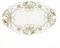 Plauener Spitze Deckchen Glöckchen 20 x 30 cm oval, Tischschmuck, Deko, Tischdekoration (ecru-gold)