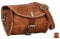 Gusti Fahrradtasche Leder - Rudi A. Lenkertasche Satteltasche Umhängetasche Ledertasche Vintage Braun