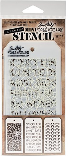 Stampers MTS017 Anonymous Tim Holtz Mini-Schablonen-Set Nr. 17