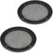 tomzz Audio 2800-001 Lautsprecher Gitter Grill für 130mm DIN Lautsprecher, schwarz, 2-teilig Kunststoffring mit Metallgitter, Satz