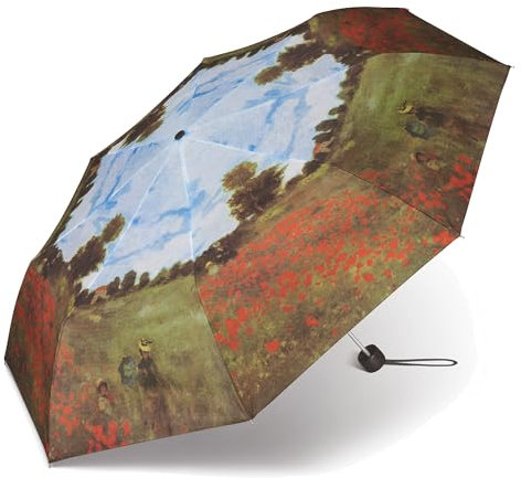 happy rain Regenschirm Motiv Claude Monet Mohnfeld bei Argenteuil Taschenschirm