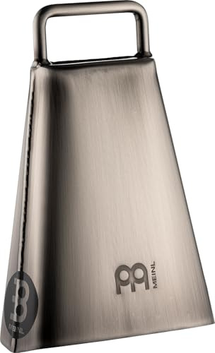 Meinl Percussion Handheld Cowbell Instrument - Mittelgroßes Aufschlagidiophon - Länge 6,25 Zoll - Mit Griff - Stahl, Silber (STB625HA-CB)