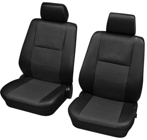 PETEX Auto Sitzbezüge für Vordersitze 4-teilig - Elba anthrazit, Eco Class mit SAB 2