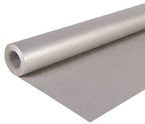 Clairefontaine 195776C Rolle silberfarbenes Kraftpapier, 10 x 0,7 m, 70g/m2, 1 Stück, Silber