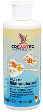 Artidee CREARTEC Bildtransferlack - Ideal zur Übertragung von Bildern durch Herstellung von Bildfolien - seidenmatt - Füllmenge: 100 ml - Made in Germany