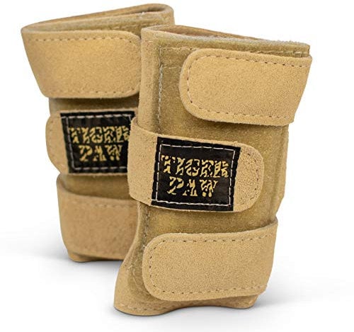 Bandages de poignet US Glove Pattes de tigre – Support de poignet réglable pour gymnastique, tumbling, et pom-pom girls S sable