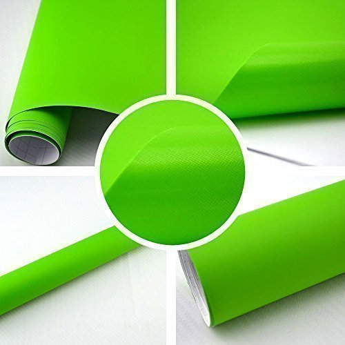 TipTopCarbon 6,58€/m² Autofolie Matt Grün 0,5m x 1,52m Auto Folie selbstklebend mit Luftkanälen 3D Flex