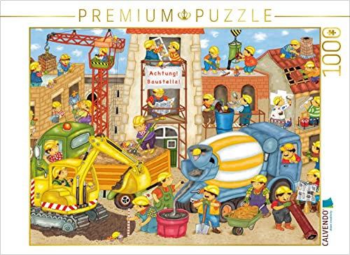 CALVENDO Puzzle Achtung Baustelle 1000 Teile Puzzle quer | Lege-Größe cm Foto-Puzzle für glückliche Stunden