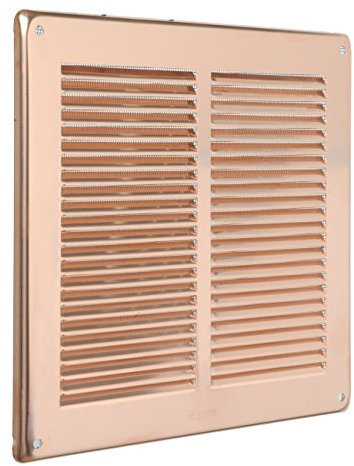 La Ventilazione GRA24R Griglia Quadra da Sovrapporre, Rame, 240x240 mm