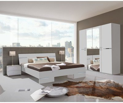 Wimex Kleiderschrank/ Drehtürenschrank Anna, 4 Türen, 2 Spiegel, (B/H/T) 210 x 58 x 180 cm, Weiß