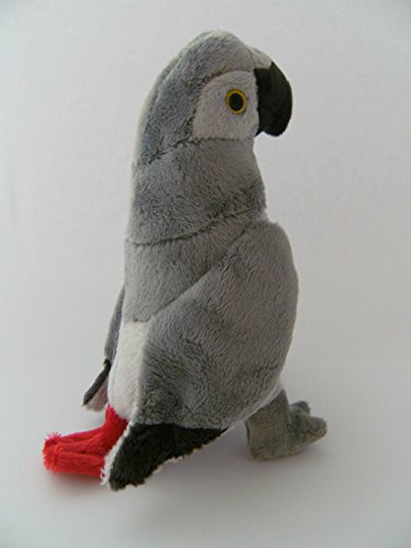 Unbekannt Stofftier Graupapagei 20 cm, Kuscheltier Plüschtier Vogel Papagei