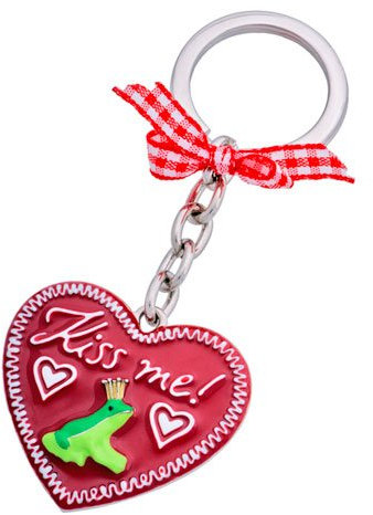 Gift Company Schlüssel-Anhänger Lebkuchenherz Kiss me