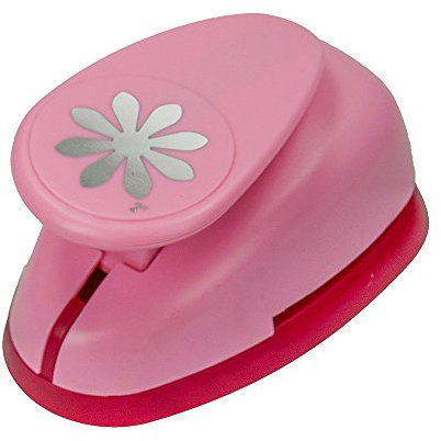 efco 1794014 Stanzer XL, Gänseblümchen Motivstanzer, Kern: Metall, pink, 12,5 x 8 x 7 cm