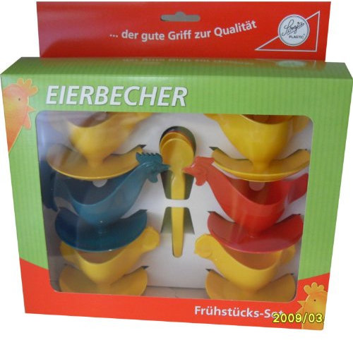 Eierbecher Frühstücks-Set Sonja Plastic