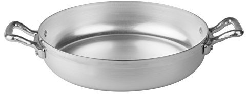 Agnelli Family Sartén 2 Asas, Diámetro 36 cm, Aluminio, Plata Clara