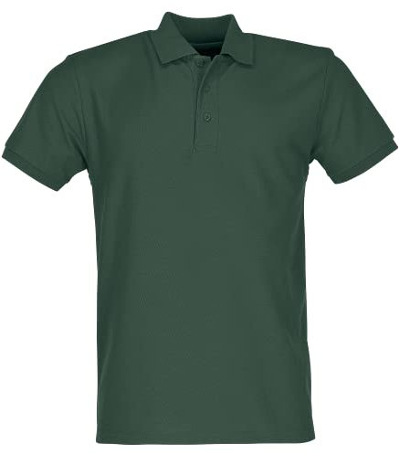 Fruit of the Loom 65/35 - Polo de piqué de tejido fuerte verde botella M