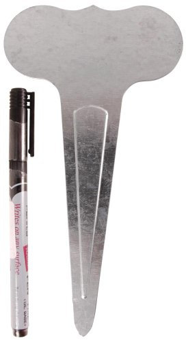 Esschert Pflanzenstecker, Kräuterstecker 6er-Set mit wasserfestem Stift, ca. 11 cm x 19 cm