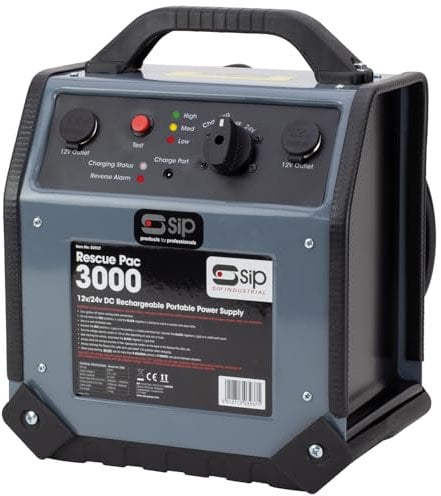 SIP Rescue Pac 3000 Battery Booster Jump Starter Power Pack 12V/24V 3000A/1500A