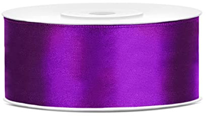 Satinband pflaume, 25 mm, 25 m