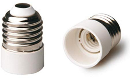 Fassungsadapter, Lampenadapter, ROHS CE, 2 Fassungen auf 1 Adapter E14 E27 E40 B22, 5 Stück 3PZ. SDOP.E27